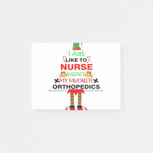 Ik hou van verpleegster's favoriete kerstman. post-it® notes (Voorkant)