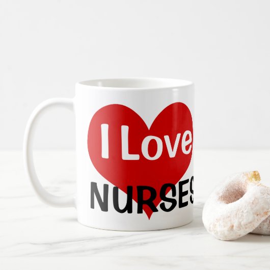 Ik hou van verpleegsters koffiemok (Met donut)