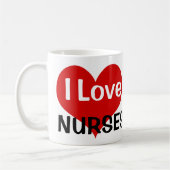 Ik hou van verpleegsters koffiemok (Links)