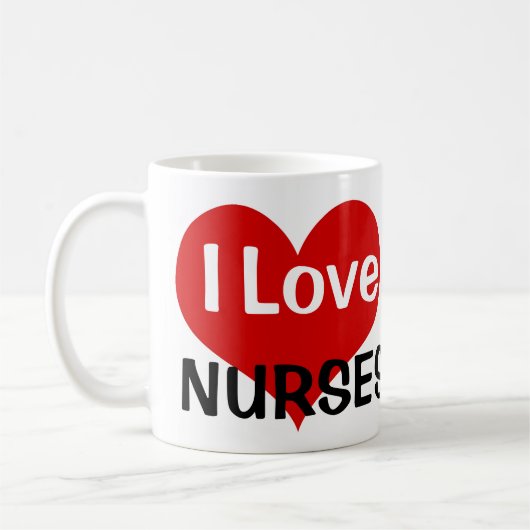 Ik hou van verpleegsters koffiemok (Links)