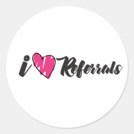 Ik hou van verwijzingen ronde sticker