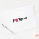 Ik hou van verwijzingen ronde sticker (Envelop)