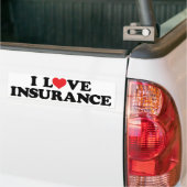 Ik hou van verzekering bumpersticker (Op Truck)