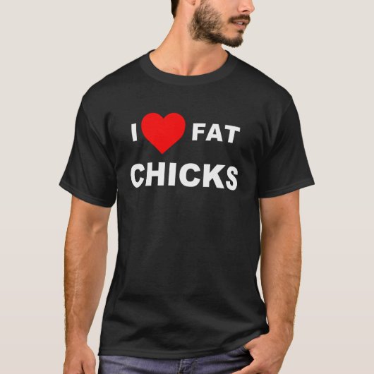 Ik hou van vetkuikens t-shirt (Voorkant)