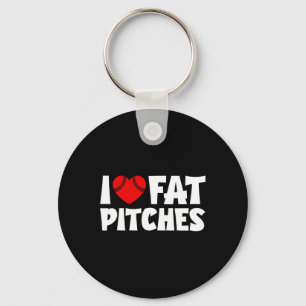 Ik hou van vette pitches Hart Bysebyll Design I He Sleutelhanger