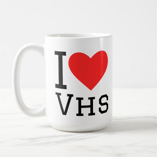 Ik hou van vhs koffiemok (Links)