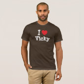 Ik hou van Vicky hart T-Shirt (Voorkant volledig)