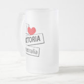 Ik hou van Victoria Australië Matglas Bierpul (Voorkant links)