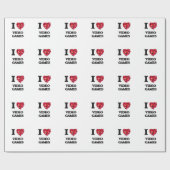 Ik hou van videogames cadeaupapier (Vlak)