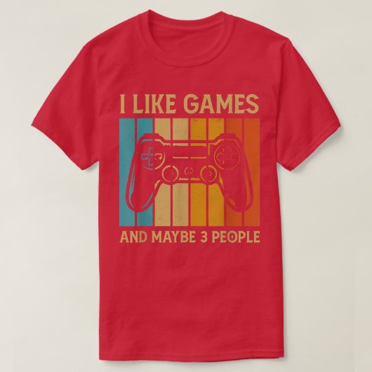Ik hou van videogames en misschien 3 mensen, grapp t-shirt (Design voorkant)