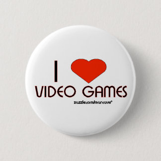 Ik hou van videogames ronde button 5,7 cm