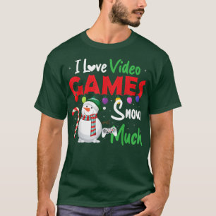 Ik hou van videogames Sneeuw zoveel leuke Gamer Ga T-shirt