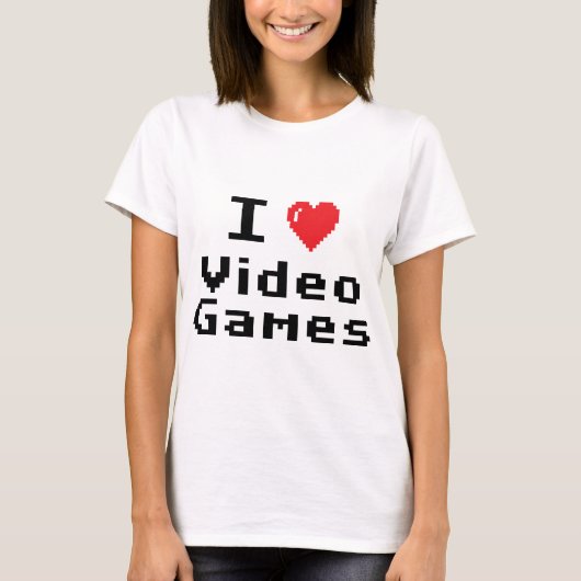 Ik hou van videogames t-shirt (Voorkant)