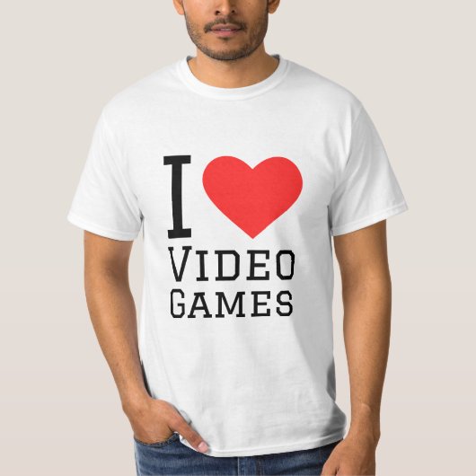 Ik hou van videogames t-shirt (Voorkant)