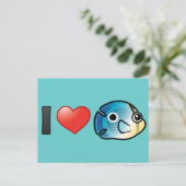 Ik hou van viervoetige vlindervis briefkaart (Staand voorkant)