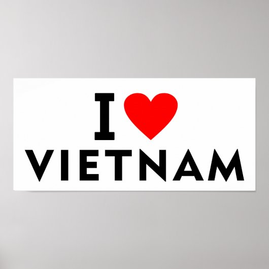 Ik hou van Vietnam als hartslagtoerisme Poster (Voorkant)