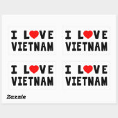 Ik hou van Vietnam Rechthoekige Sticker (Vel)