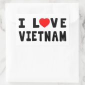 Ik hou van Vietnam Rechthoekige Sticker (Tas)