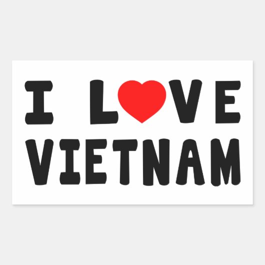 Ik hou van Vietnam Rechthoekige Sticker (Voorkant)