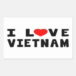 Ik hou van Vietnam Rechthoekige Sticker
