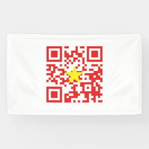 Ik hou van Vietnam (Tôi Yêu Việt Nam) QR-code Spandoek