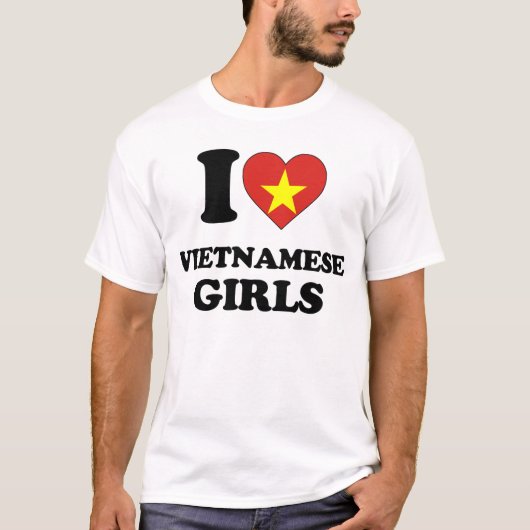 Ik hou van Vietnamese meisjes T-shirt (Voorkant)
