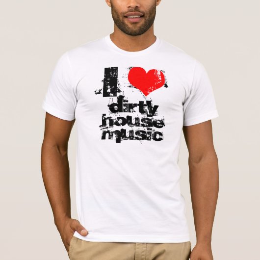 Ik hou van vieze huismuziek t-shirt (Voorkant)