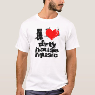 ik hou van vieze huismuziektank t-shirt