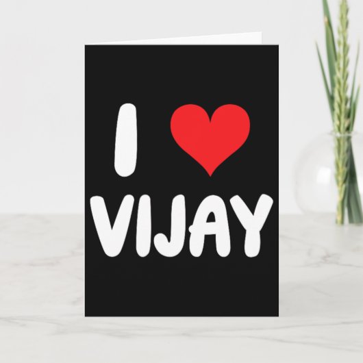 Ik hou van Vijay - Hart Kaart (Voorkant)