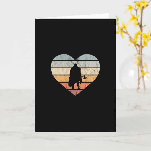 Ik hou van Viking Warrior met Ax Kaart (Gele Bloem)