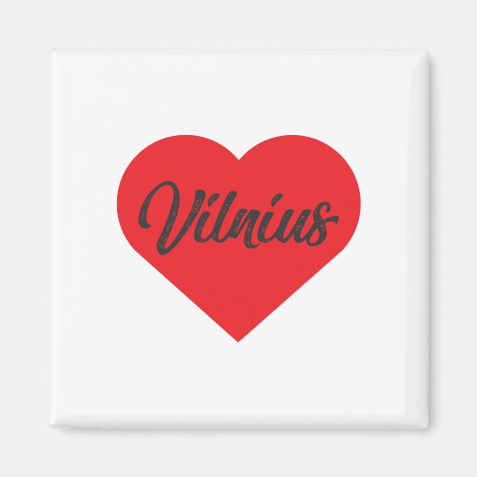 Ik hou van Vilnius - Litouwen Magneet (Voorkant)