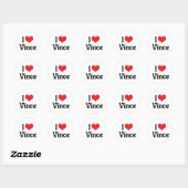 Ik hou van Vince Ronde Sticker (Vel)