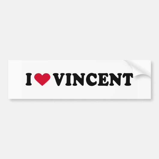 IK HOU VAN VINCENT BUMPERSTICKER (Voorkant)
