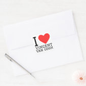 Ik hou van Vincent Van Gogh Vierkante Sticker (Envelop)