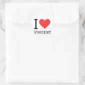 Ik hou van Vincent Vierkante Sticker (Tas)