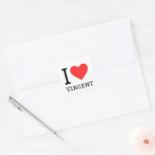 Ik hou van Vincent Vierkante Sticker (Envelop)