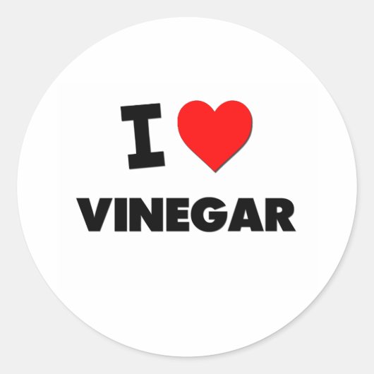 Ik hou van Vinegar Ronde Sticker (Voorkant)