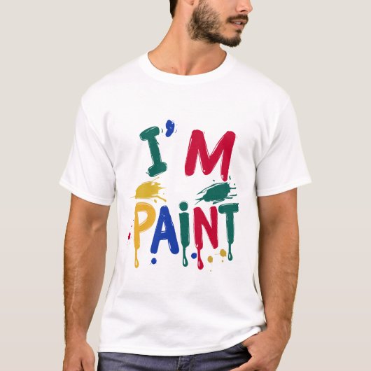 Ik hou van vingerverf Ik ben Paint Couple T-shirt (Voorkant)