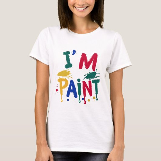 Ik hou van vingerverf Ik ben Paint Couple T-shirt (Voorkant)