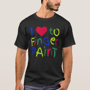 Ik hou van vingerverf matching Ik ben verf paar V T-shirt