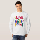 Ik hou van vingerverf t-shirt (Voorkant volledig)