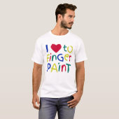 Ik hou van vingerverf t-shirt (Voorkant volledig)