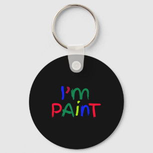 Ik hou van vingerverven bij Paint Matching Couple Sleutelhanger