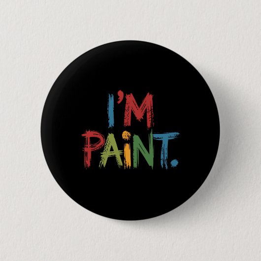 Ik hou van vingerverven Ik verf grappig stel Vale Ronde Button 5,7 Cm (Voorkant)