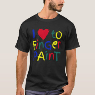Ik hou van vingerverven - Ik verf kinderen en volw T-shirt
