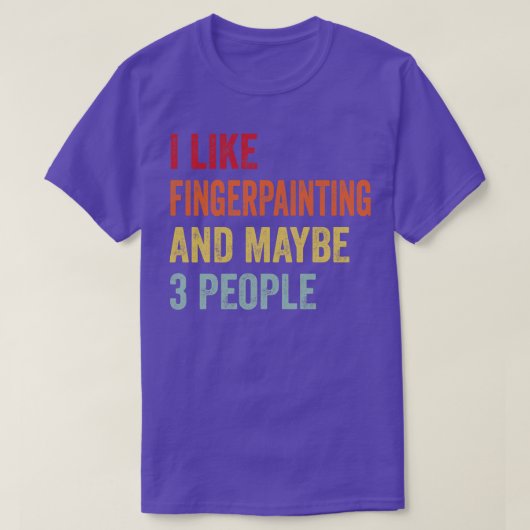 Ik hou van vingerverven, misschien 3 mensen t-shirt (Design voorkant)