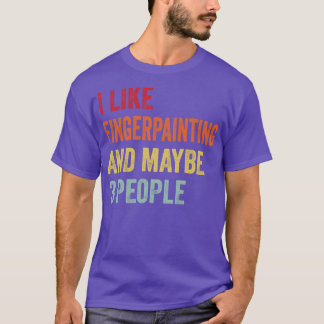 Ik hou van vingerverven, misschien 3 mensen t-shirt