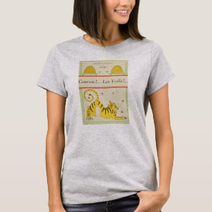 Ik hou van vintage boeken Franse Tijger en Bijenko T-shirt