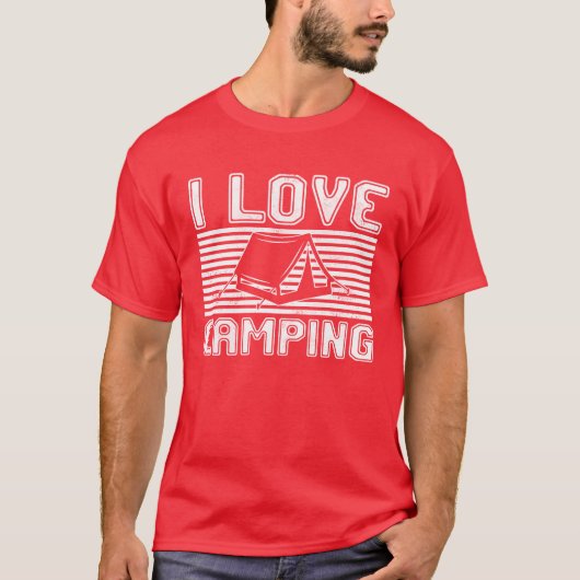 Ik hou van vintage kamperen t-shirt (Voorkant)