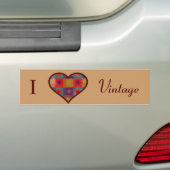 Ik hou van vintage sticker (Op auto)